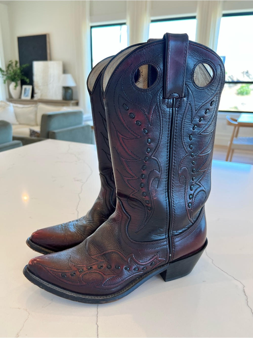 Durango Black Cherry Cowboy Boots Size 6 1/2